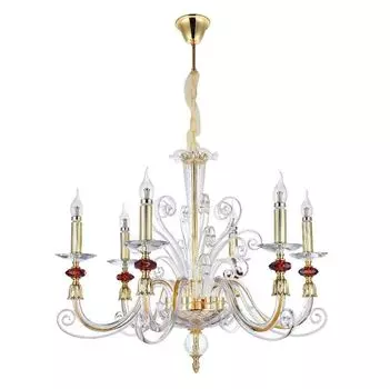 Подвесная люстра Crystal Lux Catarina SP6 Gold/Transparent-Cognac