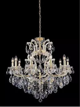 Подвесная люстра Crystal Lux Isabel SP11 Gold/Transparent