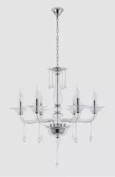 Подвесная люстра Crystal Lux Monica SP6 Chrome/Transparent