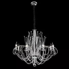 Подвесная люстра Eurosvet 10002/8 хром/прозрачный хрусталь Strotskis