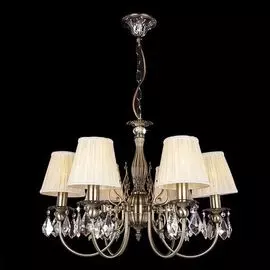 Подвесная люстра Eurosvet 10012/6 античная бронза/прозрачный хрусталь Strotskis