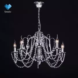 Подвесная люстра Eurosvet 10035/5 хром/прозрачный хрусталь