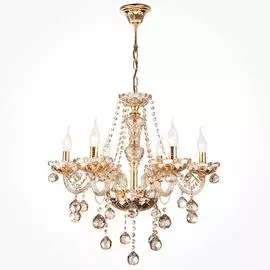 Подвесная люстра Eurosvet 10052/6 золото/тонированный хрусталь Strotskis