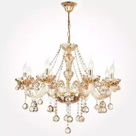 Подвесная люстра Eurosvet 10052/8 золото/тонированный хрусталь Strotskis