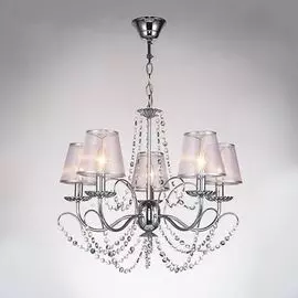 Подвесная люстра Eurosvet 10069/5 хром/прозрачный хрусталь Strotskis