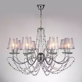 Подвесная люстра Eurosvet 10069/8 хром/прозрачный хрусталь Strotskis