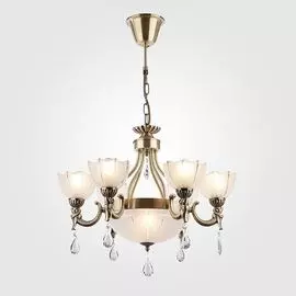 Подвесная люстра Eurosvet 29363/6+2 античная бронза