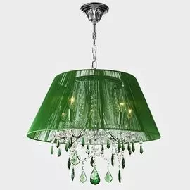 Подвесная люстра Eurosvet 3125/5 хром/зелёный Strotskis