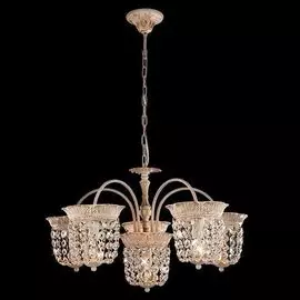 Подвесная люстра Eurosvet 3231/6 белый с золотом /прозрачный хрусталь Strotskis