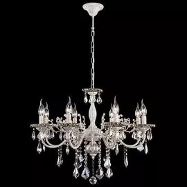 Подвесная люстра Eurosvet 3281/8 белый с золотом/тонированный хрусталь Strotskis