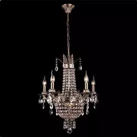 Подвесная люстра Eurosvet 3459/5+2 античная бронза/прозрачный хрусталь Strotskis