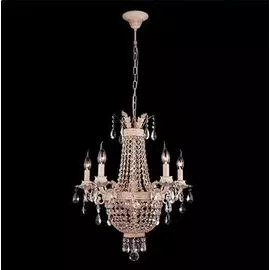 Подвесная люстра Eurosvet 3459/5+2 белый с золотом /прозрачный хрусталь Strotskis