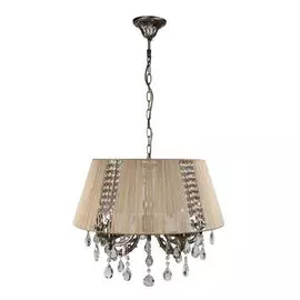 Подвесная люстра Eurosvet 3619/5 античная бронза/прозрачный хрусталь Strotskis