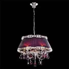 Подвесная люстра Eurosvet 3636/5 хром/гранатовый хрусталь Strotskis