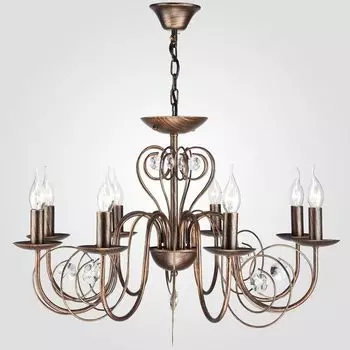 Подвесная люстра Eurosvet 60018/8 черный с золотом