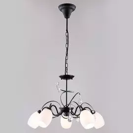 Подвесная люстра Eurosvet 60033/5 черный с серебром