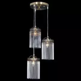 Подвесная люстра Eurosvet 60100/3 античная бронза