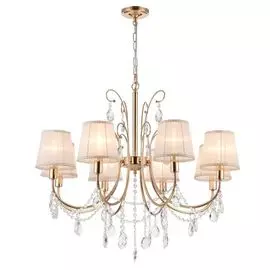 Подвесная люстра Eurosvet Emiliana 10087/8 золото/прозрачный хрусталь Strotskis