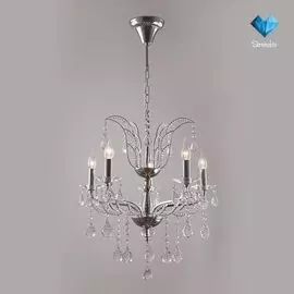 Подвесная люстра Eurosvet Франческа 10047/5 хром/прозрачный хрусталь Strotskis