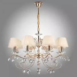 Подвесная люстра Eurosvet Эстель 10058/8 золото/прозрачный хрусталь Strotskis