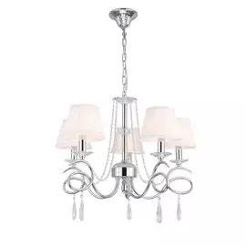 Подвесная люстра Eurosvet Loris 10082/5 хром/прозрачный хрусталь Strotskis