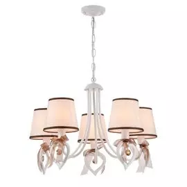 Подвесная люстра Eurosvet Terry 60066/5 белый/коричневый