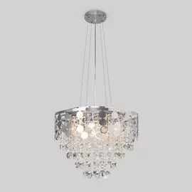 Подвесная люстра Lianna 10114/8 хром/прозрачный хрусталь Strotskis Eurosvet