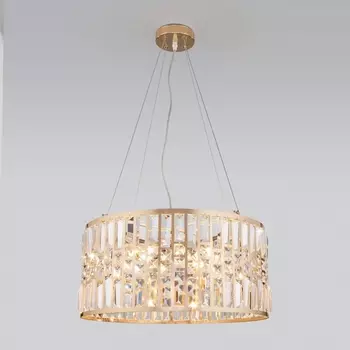 Подвесная люстра Lory 10116/5 золото/прозрачный хрусталь Strotskis Eurosvet