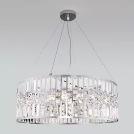 Подвесная люстра Lory 10116/8 хром/прозрачный хрусталь Strotskis Eurosvet