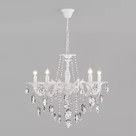 Подвесная люстра Veletta 10108/5 белый/прозрачный хрусталь Strotskis Eurosvet