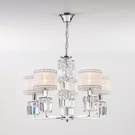 Подвесная люстра Zaffiro 10099/5 хром/прозрачный хрусталь Strotskis Eurosvet