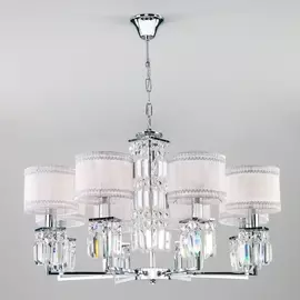 Подвесная люстра Zaffiro 10099/8 хром/прозрачный хрусталь Strotskis Eurosvet