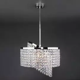 Подвесной светильник Eurosvet Leoni 10090/5 хром/прозрачный хрусталь Strotskis