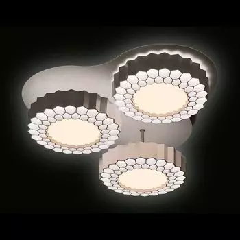 Потолочная люстра Ambrella light Orbital High-Tech FH12/3 WH 96W D500