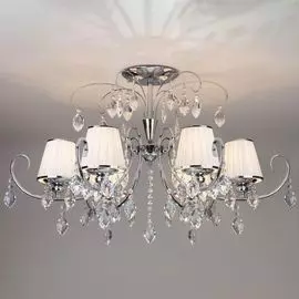 Потолочная люстра Eurosvet 10021/6 хром/прозрачный хрусталь Strotskis