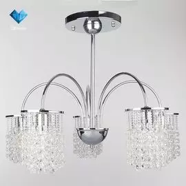 Потолочная люстра Eurosvet 1203/5 хром/прозрачный хрусталь Strotskis