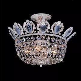 Потолочная люстра Eurosvet 3165/4 белый с золотом /прозрачный хрусталь Strotskis