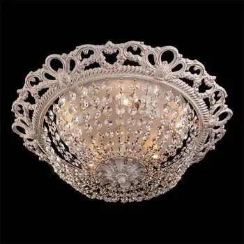 Потолочная люстра Eurosvet 3298/5 белый с золотом/прозрачный хрусталь Strotskis