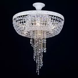 Потолочная люстра Eurosvet 3647/6 белый с золотом/прозрачный хрусталь Strotskis