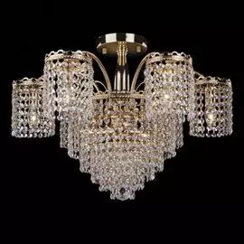 Потолочная люстра Eurosvet 3648/9 золото/прозрачный хрусталь Strotskis