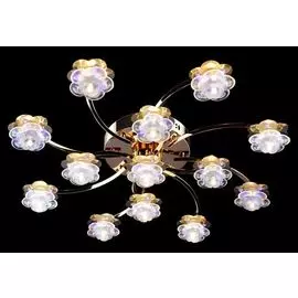 Потолочная люстра Eurosvet 4853/13 золото/синий+красный+фиолетовый