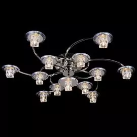 Потолочная люстра Eurosvet 7030/6+6+1 хром/синий