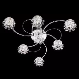 Потолочная люстра Eurosvet 80065/7 хром/бело-синий