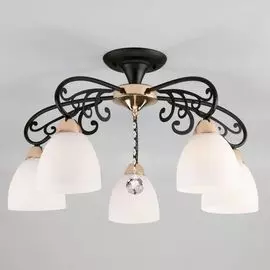 Потолочная люстра Eurosvet Arabella 70087/5 черный/золото