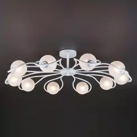 Потолочная люстра Eurosvet Camomile 70089/10 белый с серебром