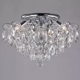 Потолочная люстра Eurosvet Crystal 10081/6 хром/прозрачный хрусталь Strotskis