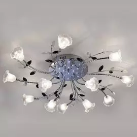 Потолочная люстра Eurosvet Florescence 80114/12 хром/белый