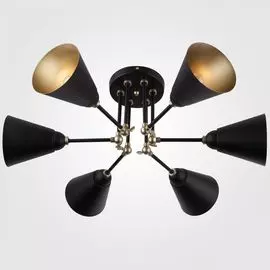 Потолочная люстра Eurosvet Nigella 70052/6 черный/золото