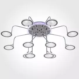 Потолочная люстра Eurosvet Spider 80109/12 хром/синий+фиолетовый