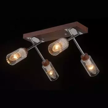 Потолочная люстра Helsinki Wood HELSINKI WOOD 81043-4C WOOD,CHROME Natali Kovaltseva